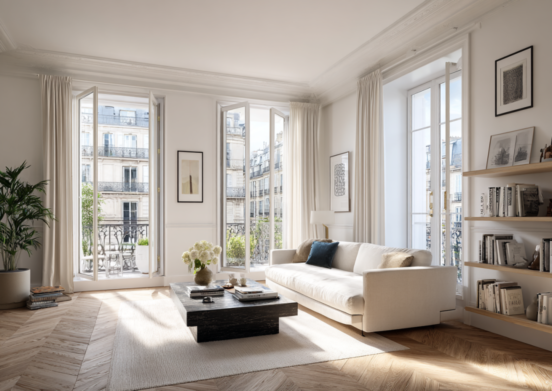 Appartement parisien lumineux